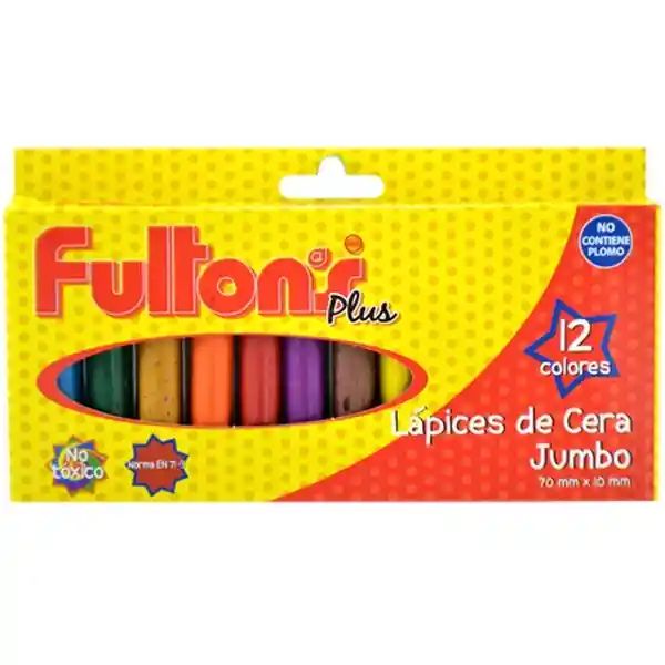 Lapices De Cera Jumbo 12 Colores