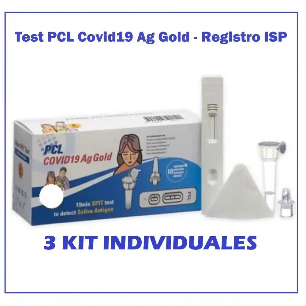 3 Test Kit Antígeno Covid19 Saliva O Nasal Parte Baja - Registro Isp - Oferta