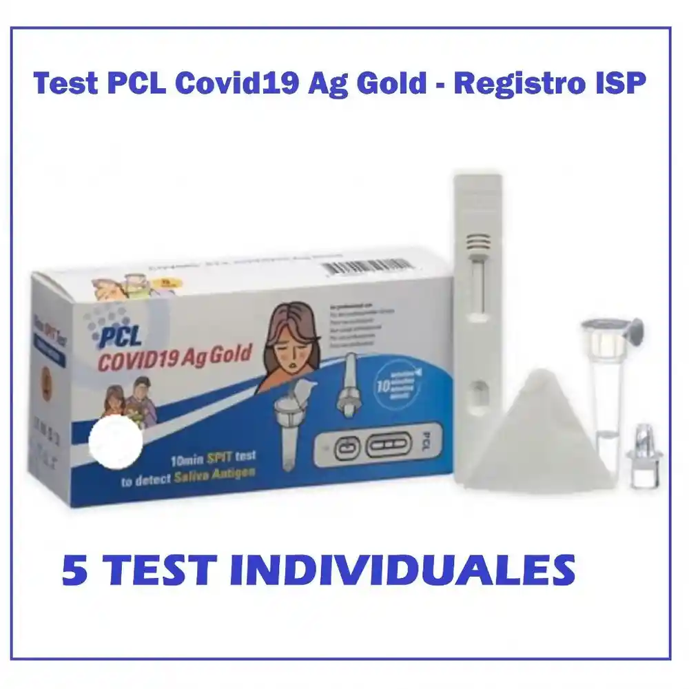 5 Test Kit Antígeno Covid19 Saliva O Nasal Parte Baja - Registro Isp - Oferta