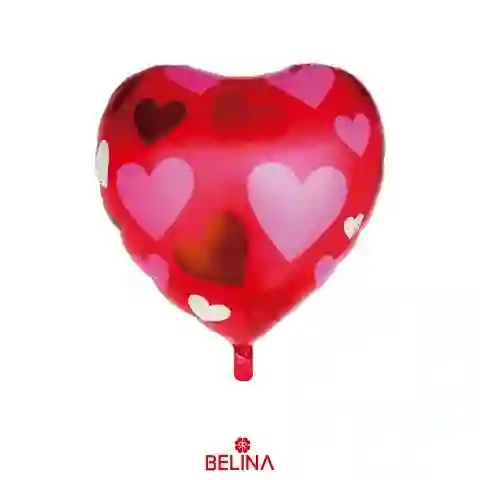 Globo Metalico Corazón Rojo