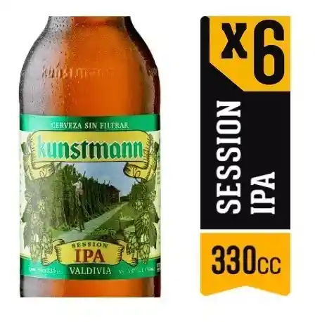 6 Cerveza Kunstmann Ipa 5° Botellin 330cc