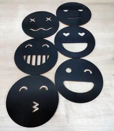 Posavasos Emojis - Set De 6 Diseños Distintos :-)