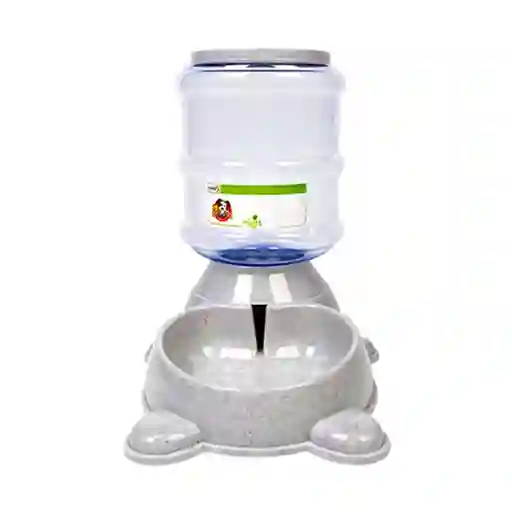 Bebedero Dispensador Agua Automatico Para Mascota Con Bidon (gris)