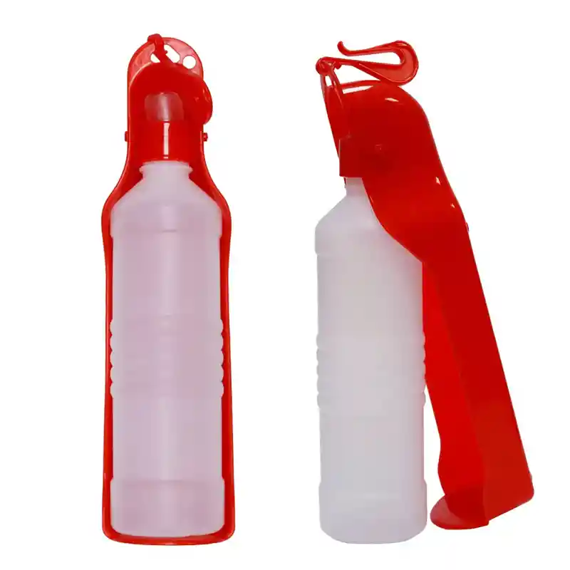 Bebedero Portatil Botella Agua Perros 550ml Plegable Paseo (rosa)