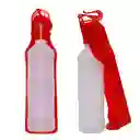 Bebedero Portatil Botella Agua Perros 550ml Plegable Paseo (rojo)