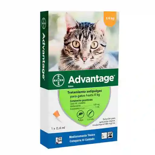 Advantage Pipeta Gatos Hasta 4 Kg