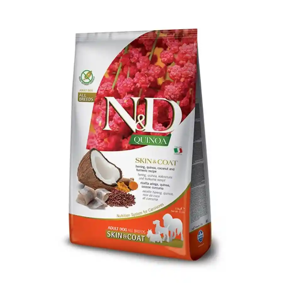 Natural&delicious N&d Farmina Alimento Seco Quinoa Canine Skin & Coat Peixe