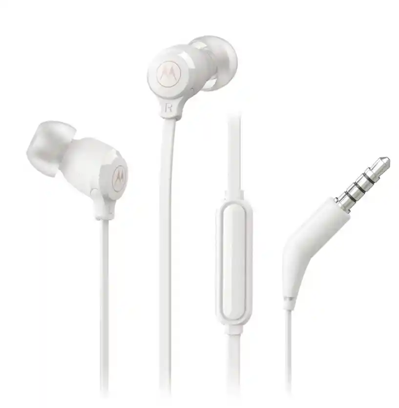 Audifonos Motorola Alambrico In Ear Earbuds 3-s Manos Libres Blanco