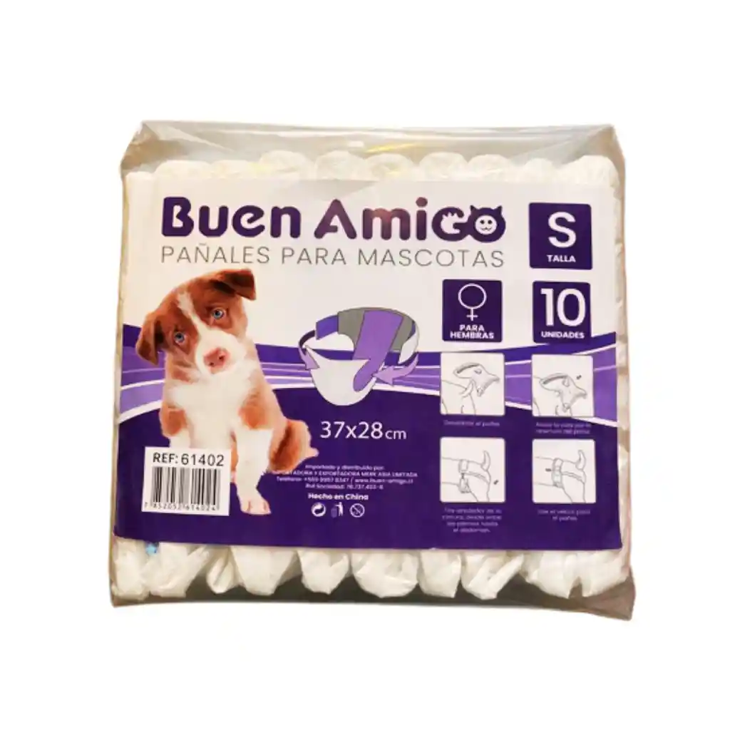 Pañales Desechables Para Mascotas Hembras (talla S)