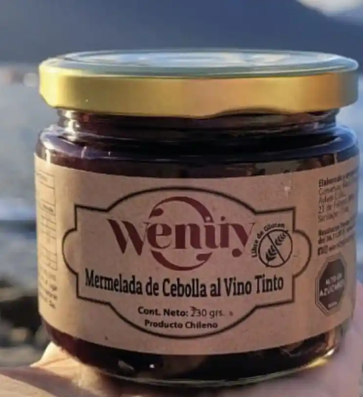 Mermelada De Cebolla Al Vino Tinto Wenuy 230 Grs