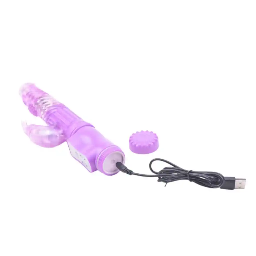 Vibrador Rotador - Carga Usb - Morado