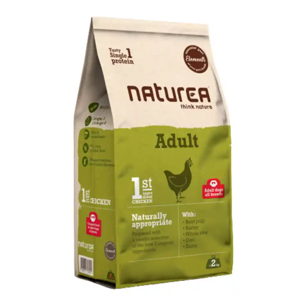 Naturea, Alimento Holistico Para Perros Adultos, Sabor Pollo.