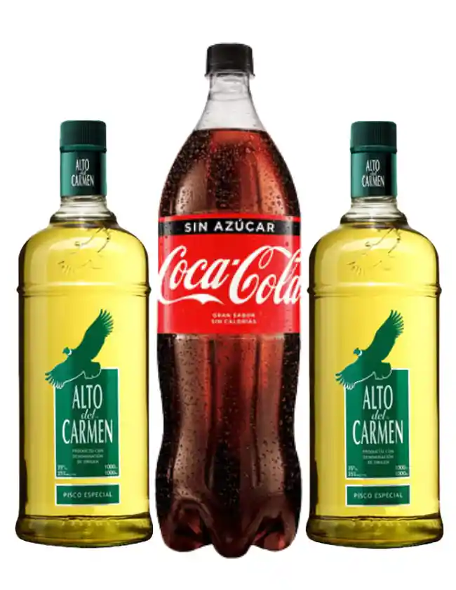 2 Alto Del Carmen 1l / Coca Cola Zero 1,5