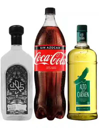 Senda Real Blanco 750cc / Alto Del Carmen 1l / Coca Cola Zero 1,5