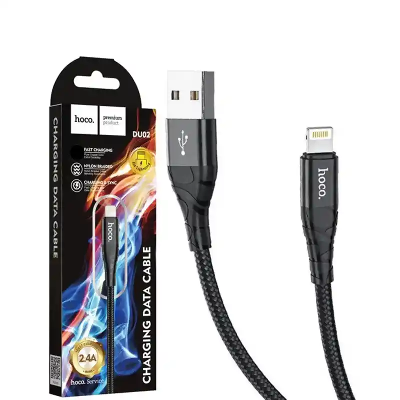 Cable Para Iphone Usb A Lightning 2 Metros Reforzado Y Ultra Rápido 3a