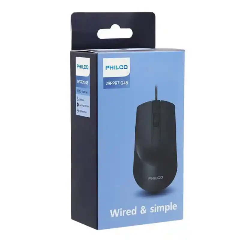 Mouse Alámbrico Usb Philco