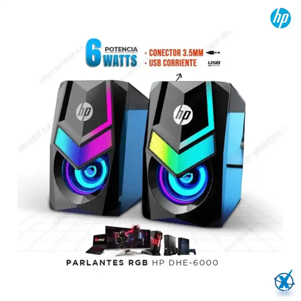 Parlante Multimedia Gamer Pc Hp Dhe-6000