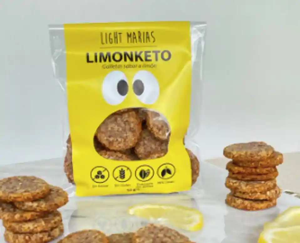 Limonketo Mini Galletas Keto Sabor Limón Light Marias 50g