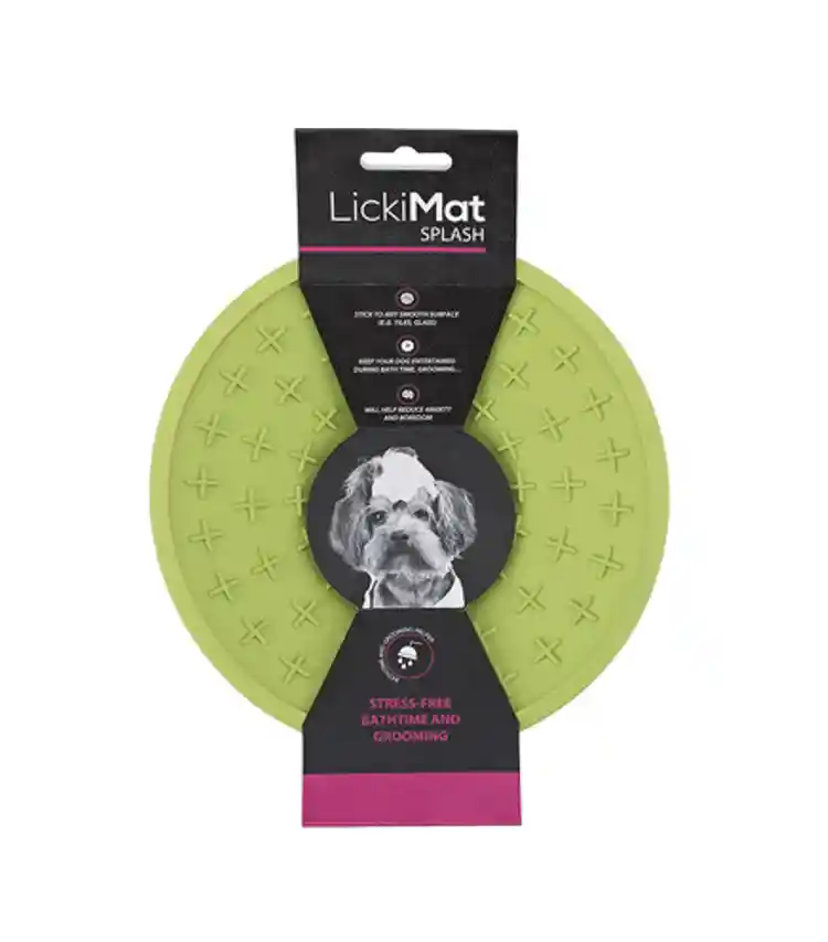 Lickimat Perro Splash Forma De Plato Redondo Verde