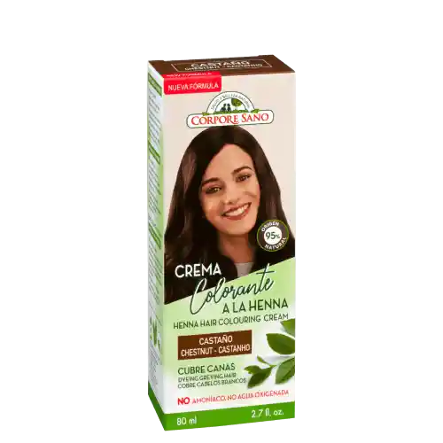 Crema Colorante Henna Castaño