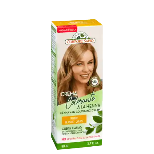 Crema Colorante Henna Rubio