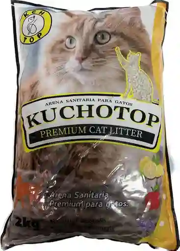 Arena Sanitaria Gato Kuchotop Premium Cat Litter 2 Kg Limon