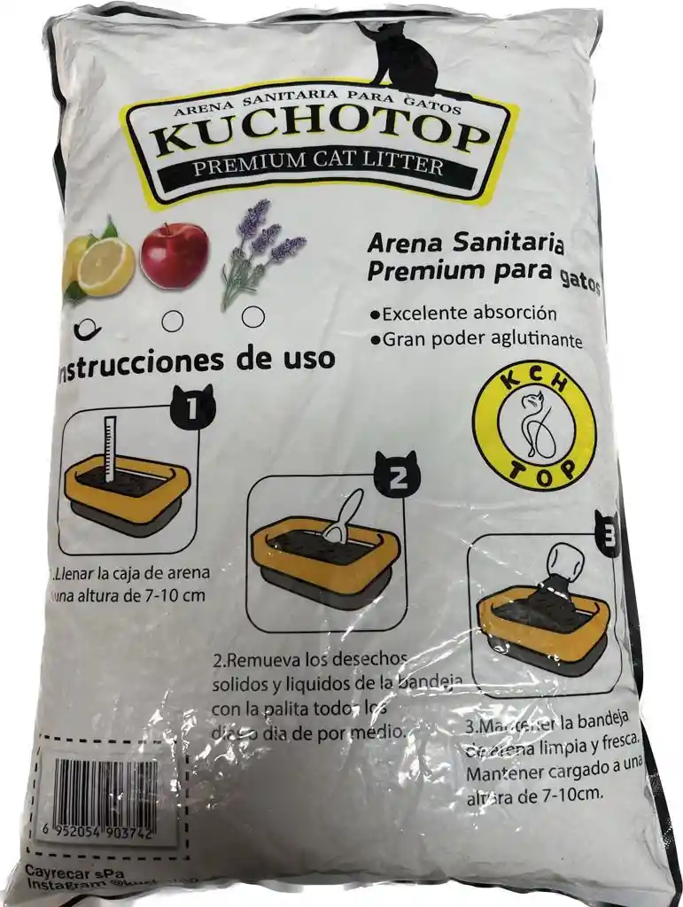 Arena Para Gato Kuchotop Premium Gat Litter 4 Kg Limon