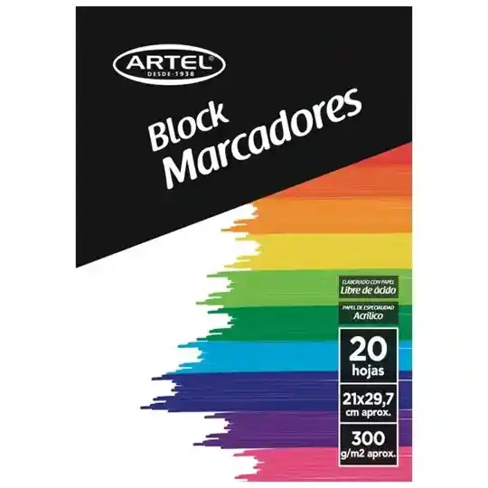 Block Marcadores 120gr A4