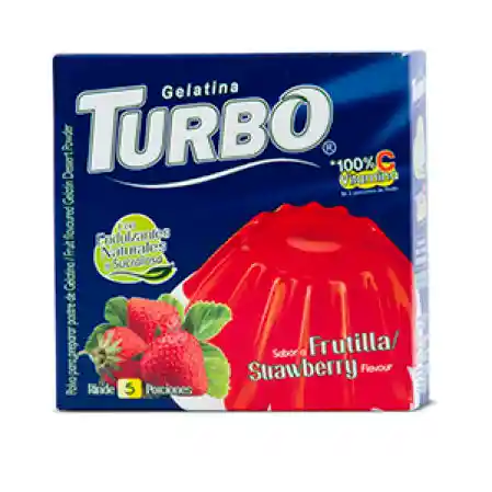 Jalea Turbo Frutilla, Sin Gluten, Baja En Azúcar