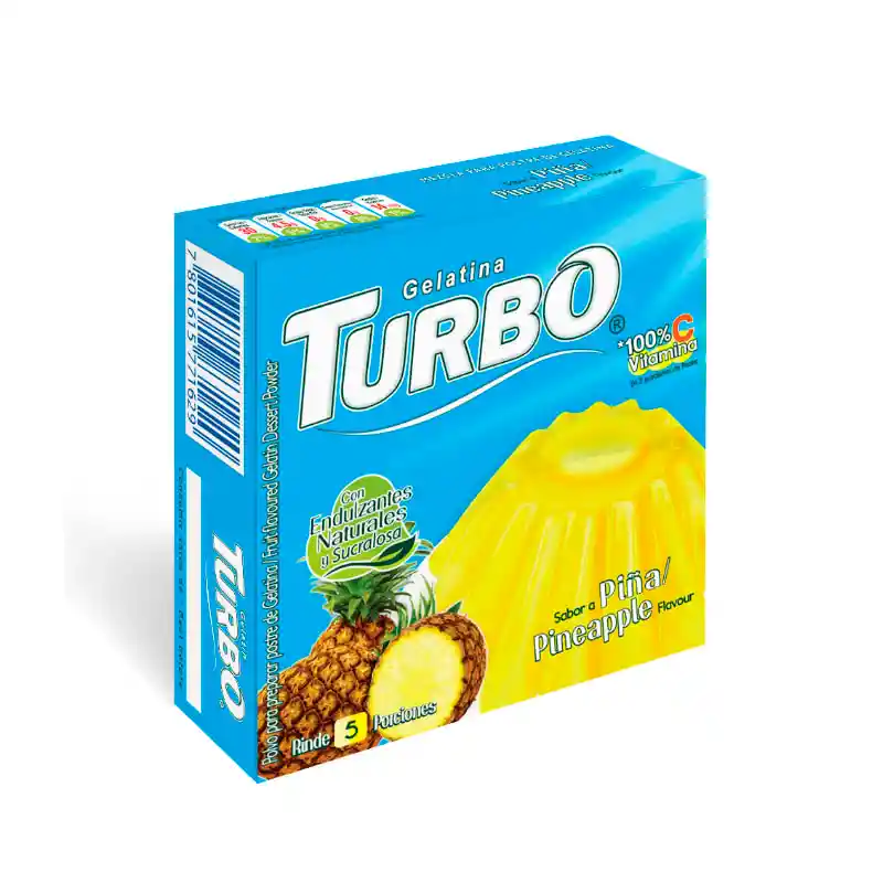Jalea Turbo Piña, Sin Gluten, Baja En Azúcar