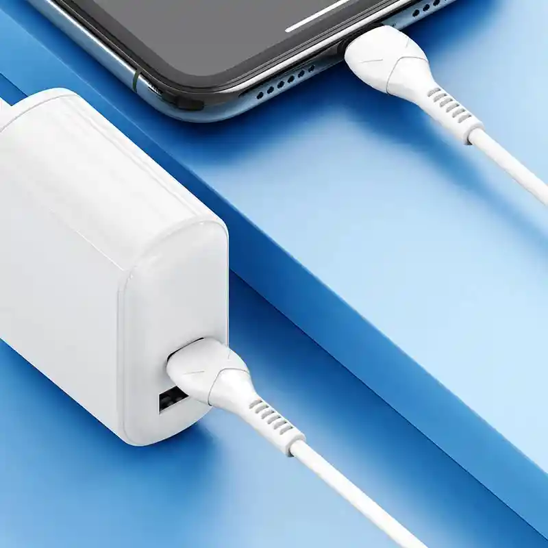 Cargador Iphone Carga Rápida 20w + Cable Usb-c A Lightning 2 Metros
