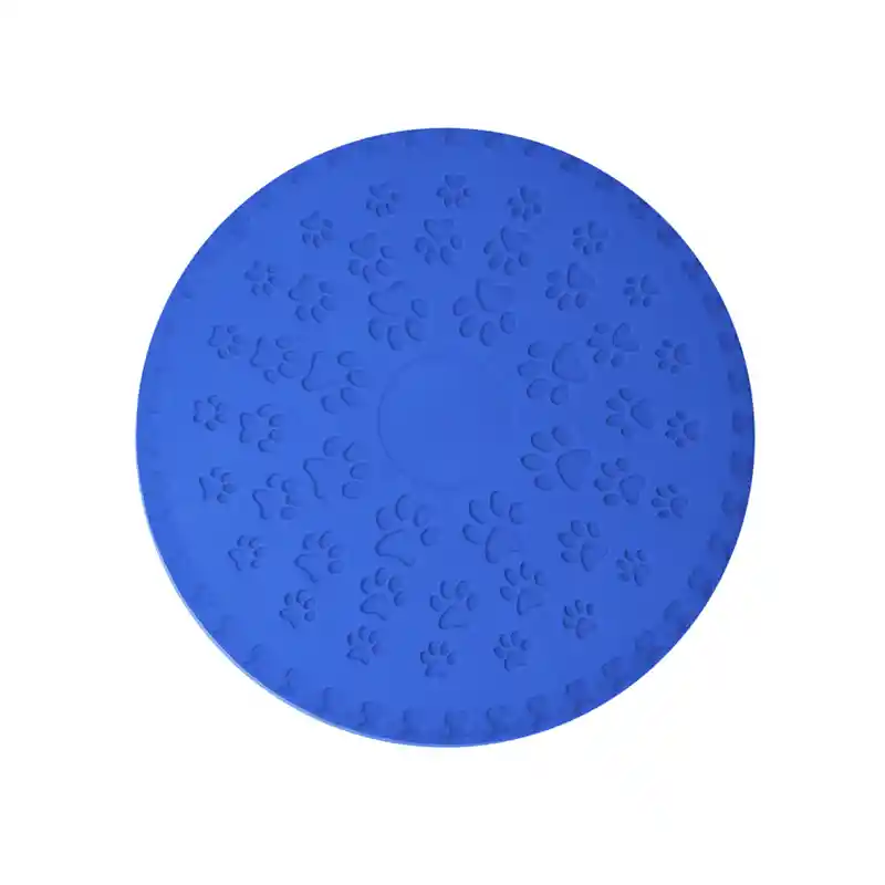 Disco Volador Frisbee Juguetes Silicona Para Perros Mascota (azul)