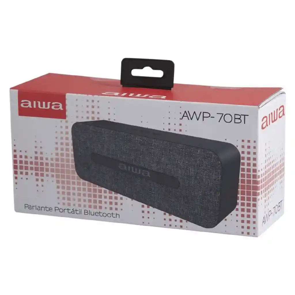 Parlante Aiwa Awp-70bt Negro Bluetooth Portátil Diseño Madera Negro