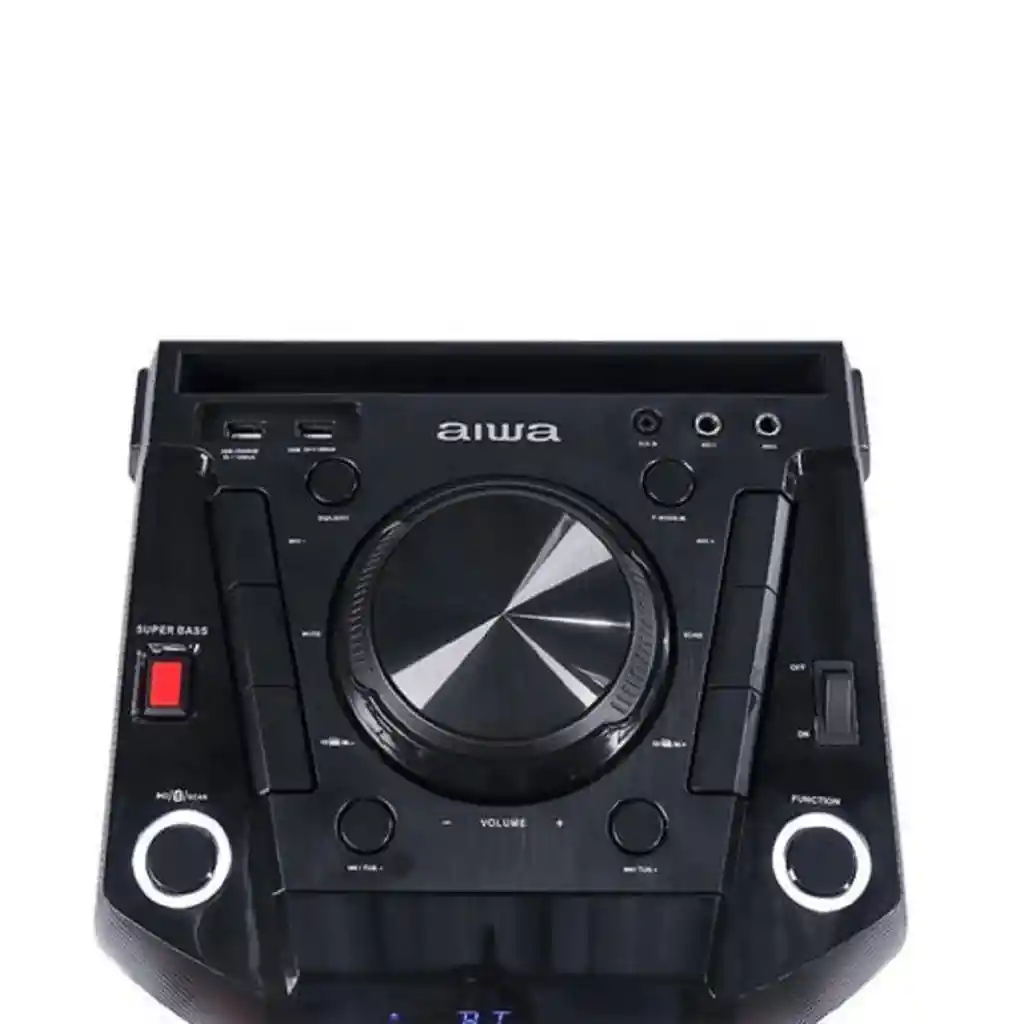 Parlante Aiwa Awpok100 Bluetooth Karaoke Iluminado