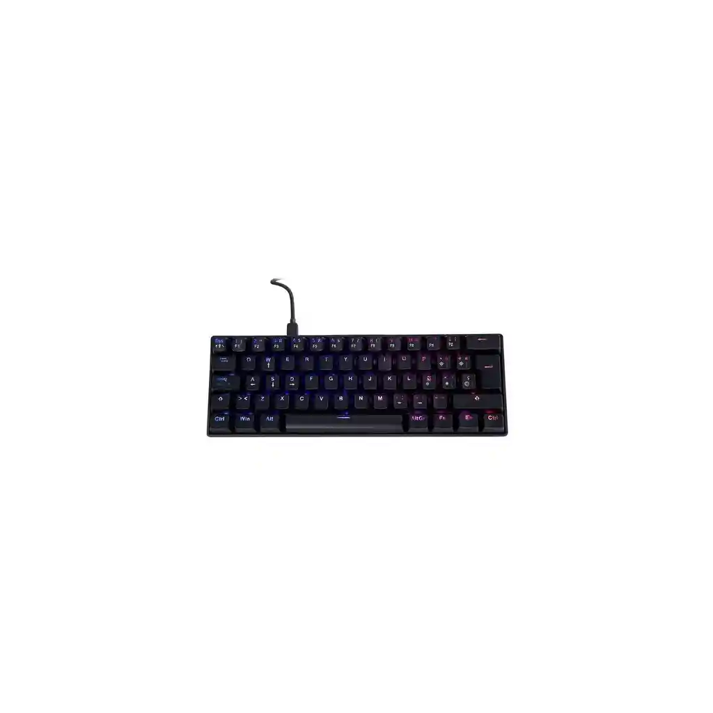 Teclado Aiwa Gk-100 Gamer Mecánico Luz Led Diseño En Español