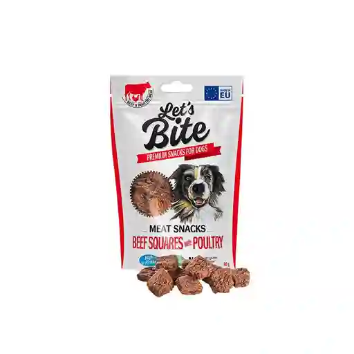  Snack Perro Brit Let's Bite Beef With Poultry 80Gr 