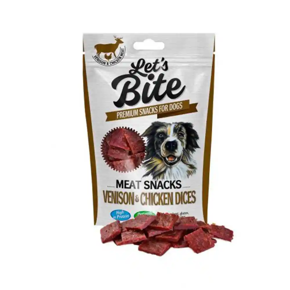  Snack Perros Brit Let's Bite Meat Chicken And Venison 80Gr 