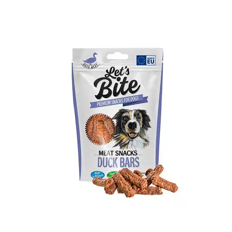  Snack Perro Brit Let's Bite Snack Meat Duck Bars 80Gr 