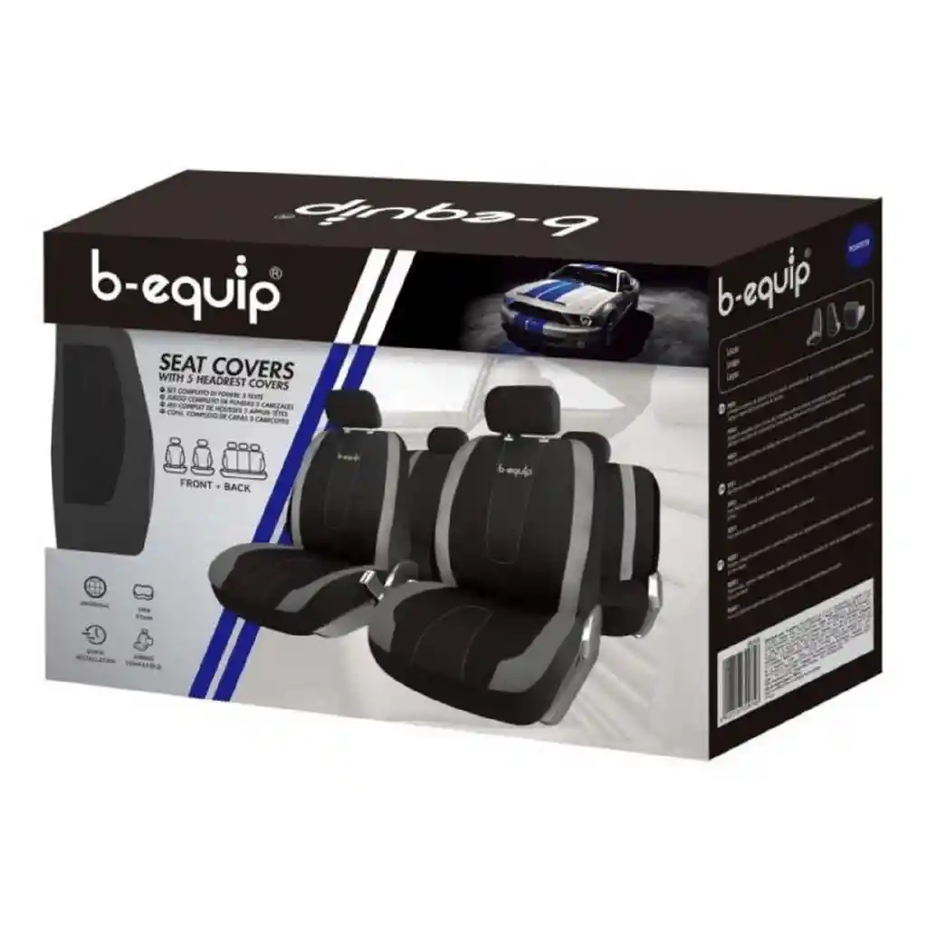 Fundas Cubre Asientos B-equip Adv1462 Universal Negro