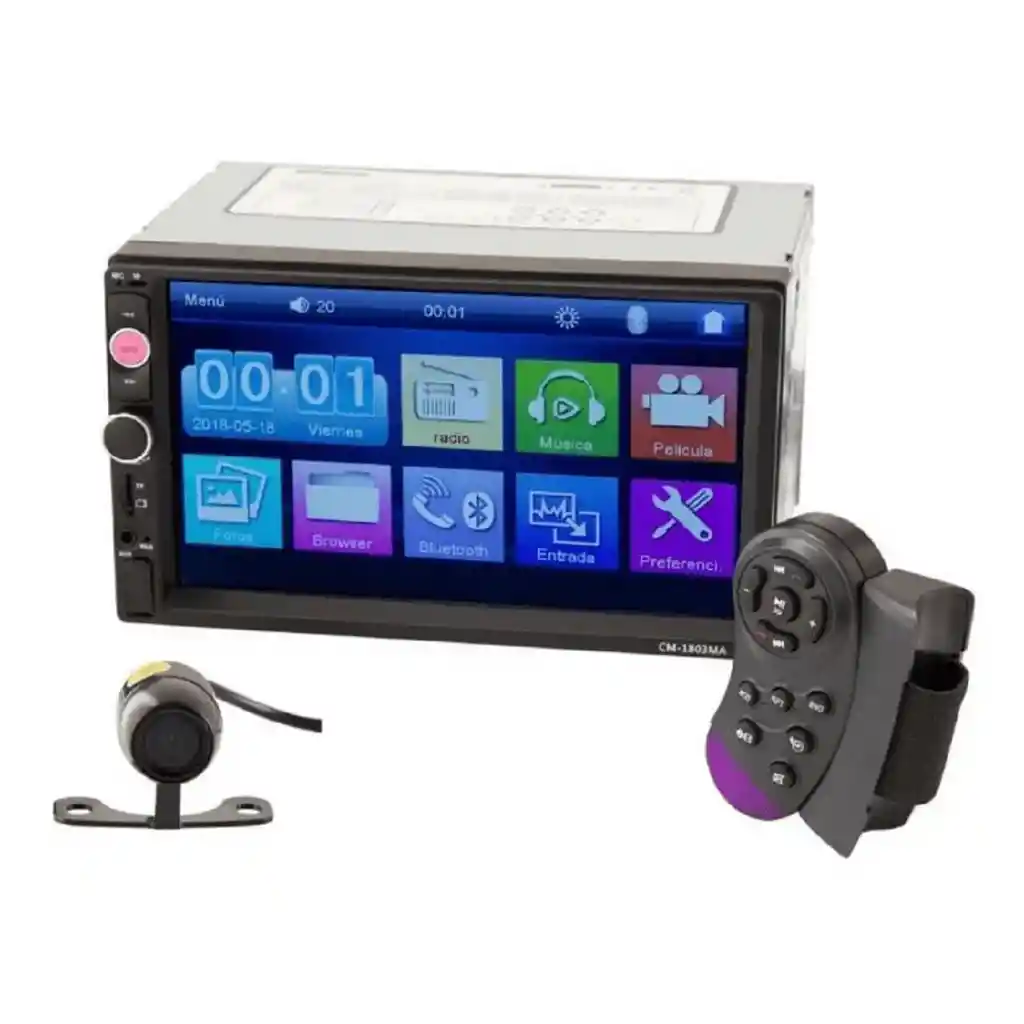 Radio Auto Brax&stern Cm-1803ma 2 Din Mirror Link + Cámara + Control Volante