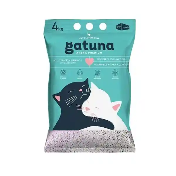 Gatuna Arena Aglutinanatunte De Bentonita Aroma Lavanda 4kg