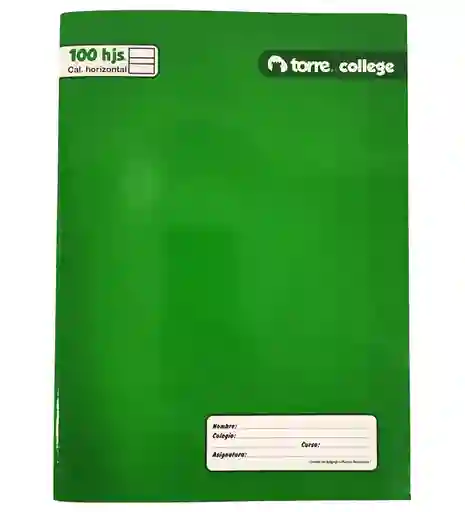 Torre College Cuaderno Calighoriz Liso