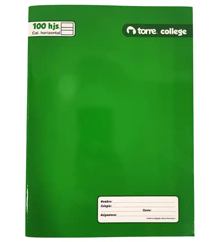 Torre College Cuaderno Calighoriz Liso