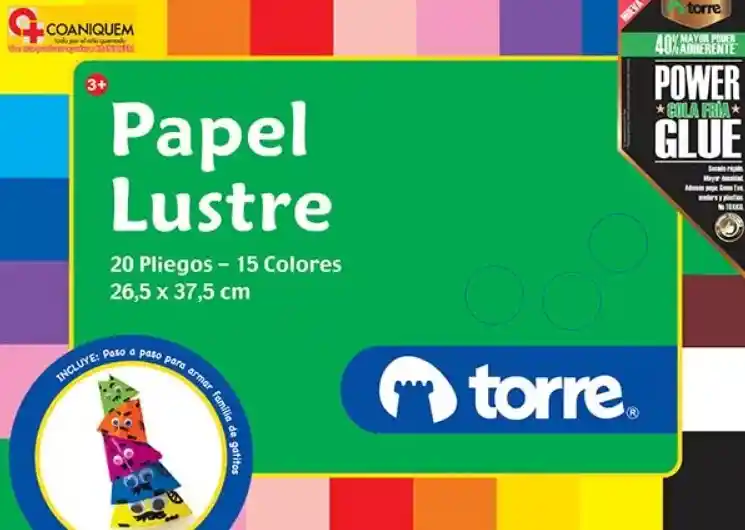 Torre Bolso Papel Lustre 20hjs