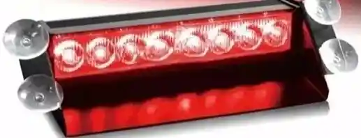 Baliza Led 8leds Roja Interior Con Ventosa 12v 8w