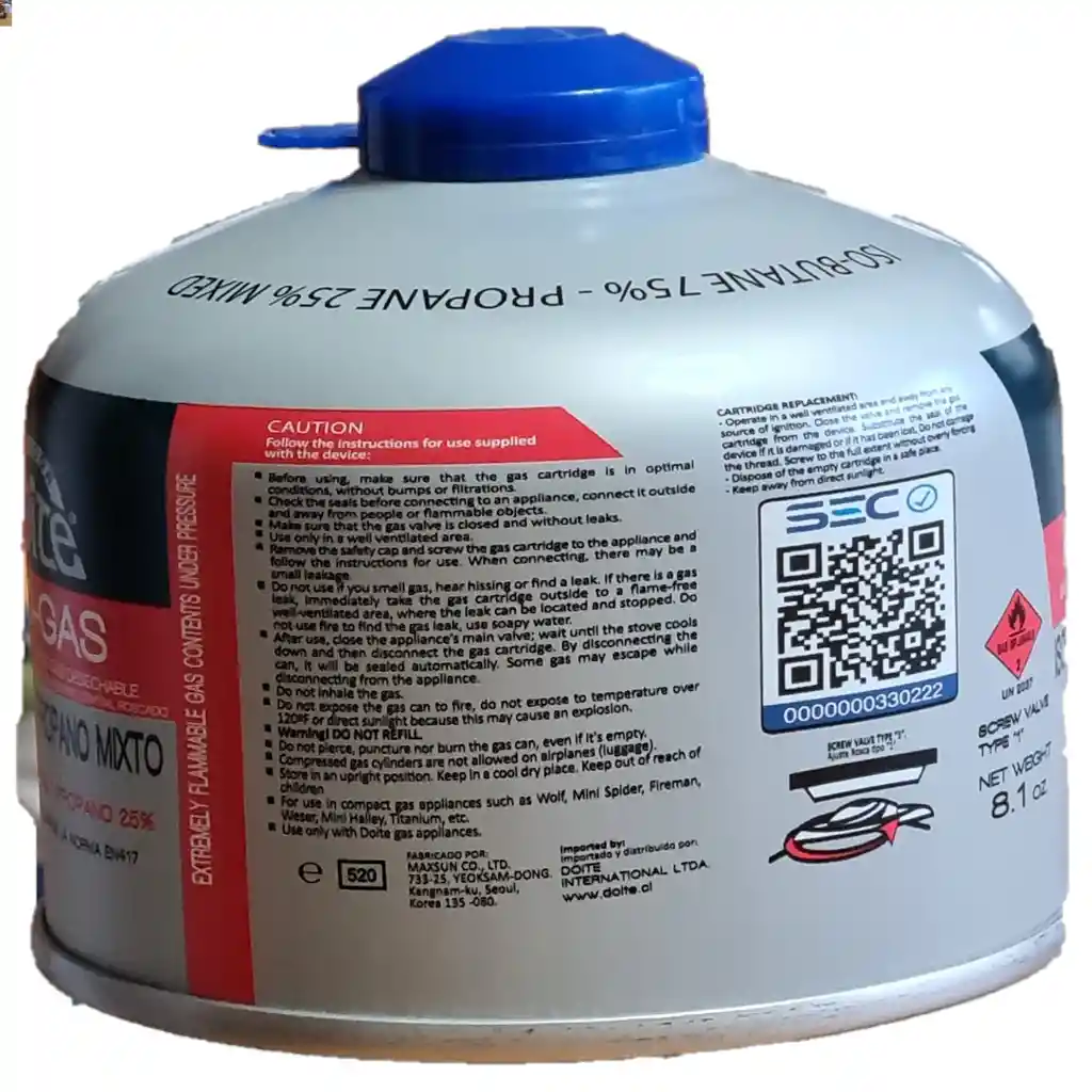 Gas Butano Doite Pro-gas 230g