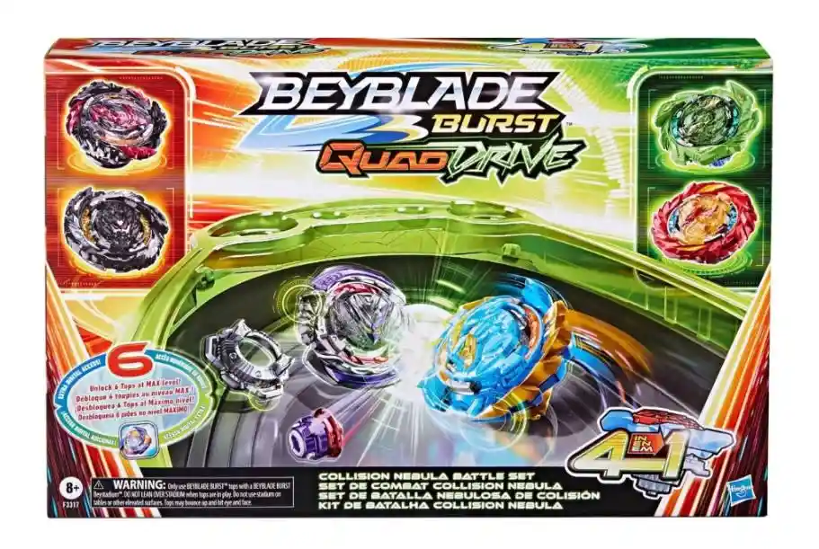 Beyblade Busrt Quaddrive Set De Batalla Nebulosa De Colisión