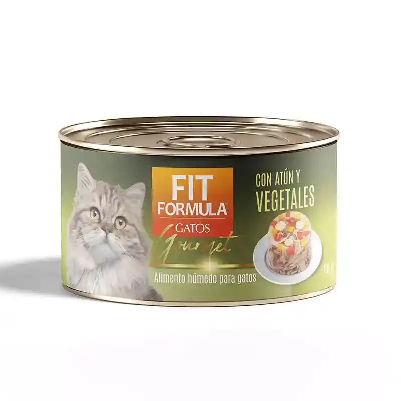 Fit Gato Lata Gourmet Gatos Vegetales X1