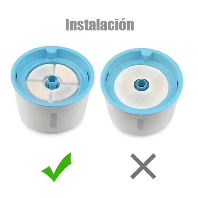 Pack 4 Filtros Bebedero Fuente De Agua Circular Gatos