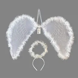 Set Alas Angel Con Halo Blanco